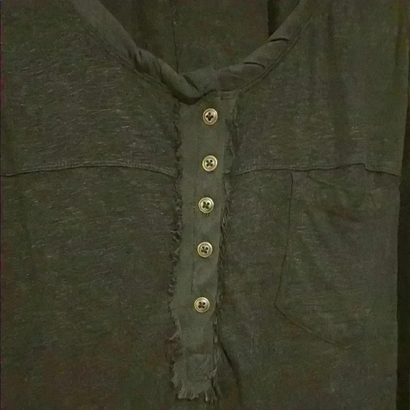 FREE PEOPLE Navy Blue Button-Front Tank Top - Picture 5 of 5